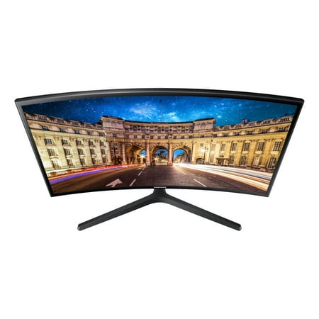 Samsung - 27" F398 Series FHD AMD FreeSync Curved Monitor (HDMI, DP) - Glossy Black