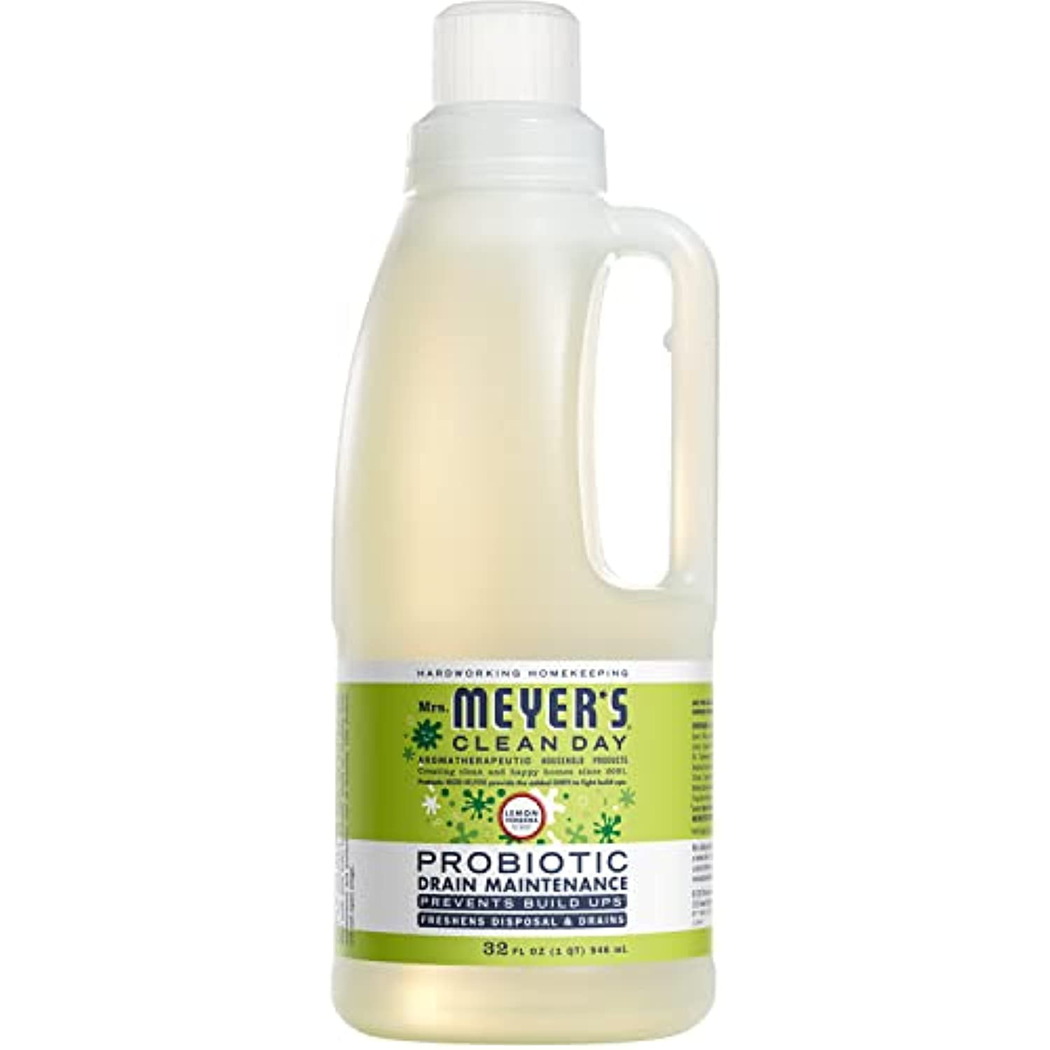 Mrs. Meyer’S Probiotic Drain Cleaner Liquid, Lemon Verbena, Freshens