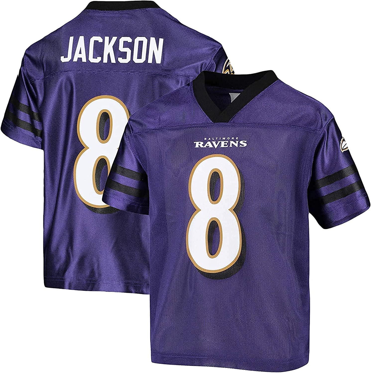 Lamar Jackson Baltimore Ravens_ 8 Purple Kids 47 Home Player Jersey