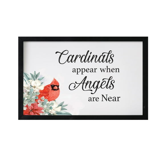 Merry Christmas Framed Shadow Box - Cardinals Appear