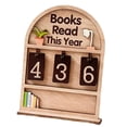 thumbnail image 3 of DOLITY Books Read This Year Counter Book Lover Gift up to 999 Books Reading Tracking Wood Color, 3 of 7