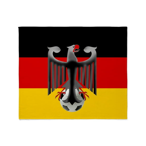 CafePress - German Soccer Flag Throw Blanket - Soft Fleece Throw Blanket, 50"x60" for All Ages