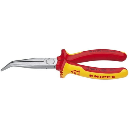 UPC: 0843221019297 | Knipex 8  Chain Nose Side Cutting Pliers (Stork Beak Pliers) – Insulated