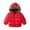 Red, variant on Toddler Boys Girls Winter Coat Hooded Jacket Thicken Windproof Zipper Warm Outwear 1-6Y