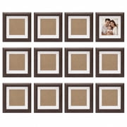 12 Pack Shadow Box Frame 4x4, Small Shadow Box with Shatterproof Acrylic and Stand, 4.8 x 4.8 in Mini Wood Display Cases for Displaying Memorabilia, Flowers, Photos, and Desktop Decor