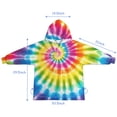 thumbnail image 7 of Rainbow Tie Dye Mandala Pattern Blanket Hoodies for Kids 6-13YR Oversize Wearable Blanket Hoodies for Boys Girls Teens, 7 of 7