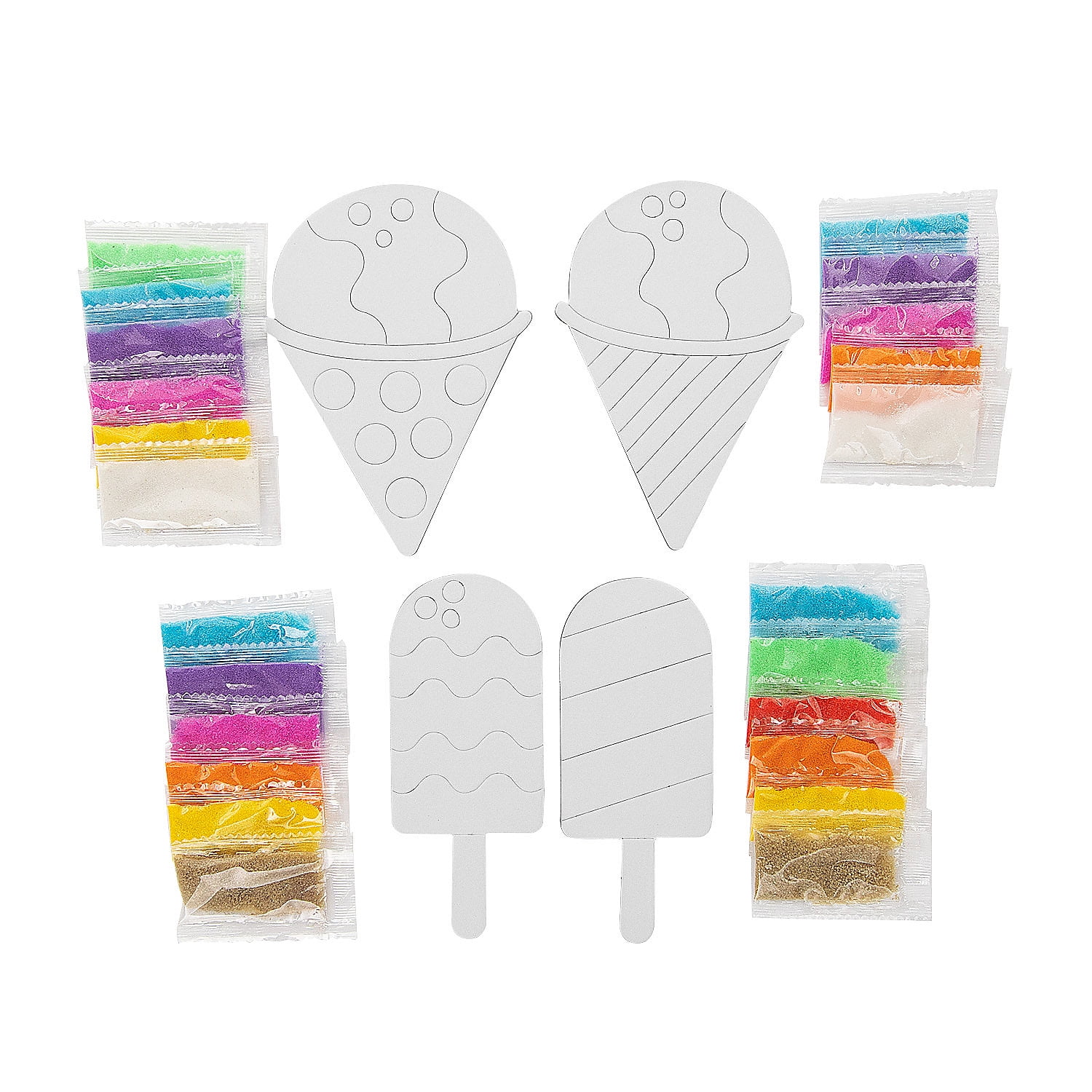 Summer Treats Sand Art Sets, Craft Supplies, Summer, 24 Pieces