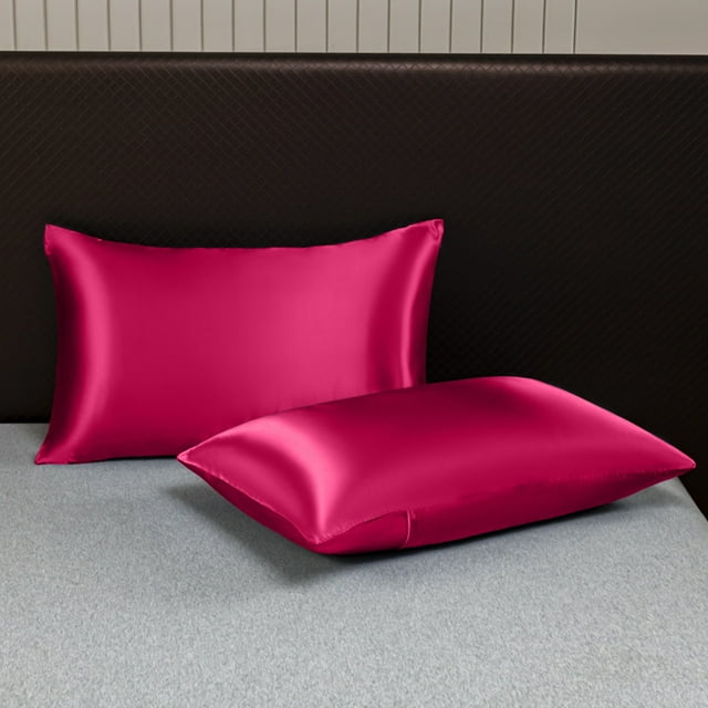 Juego de Fundas de Almohada Corporal Transpirables Color Burdeos | Fundas de Almohada de Terciopelo Suave y Relajante de Cuerpo Entero | 51 X 75 Cm | Paquete de 2