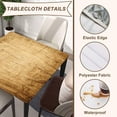 thumbnail image 4 of Square Tablecloth Wood Grain Fitted Table Cover Wipe Clean Cloth Old Wooden Tablecloths with Elastic Edge Waterproof Polyester Cloths for Indoor Outdoor, Fit for 32"x32" Tables, Style-6, 4 of 4