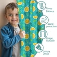 thumbnail image 3 of Blackout Kids Curtains,Orange Slices Turquoise Pattern Childrens Insulated Curtains Set Of 2,Bedroom Essentials,Toddler Room Decor 42"x54", 3 of 5