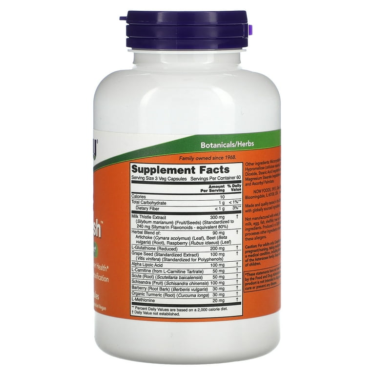 l carnitine detox Now Foods Liver Detox & Support Cleanse Formula Supplements, 180 Ct