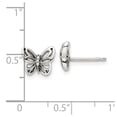 thumbnail image 3 of Auriga Fine Jewelry 925 Sterling Silver Antiqued CZ Butterfly Post Stud Earrings for Women, 3 of 5