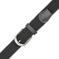 thumbnail image 4 of Falari Men Women Canvas Elastic Fabric Woven Stretch Braided Belt - Dark Grey XX-Large, 4 of 5