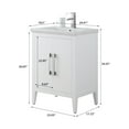 thumbnail image 6 of Vanity Art 24” Single Sink Bathroom Vanity Cabinet with Ceramic Countertop, 6 of 8