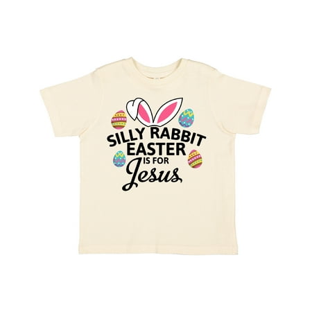 

Inktastic Silly Rabbit Easter is for Jesus with Bunny Head and Easter Eggs Gift Toddler Boy or Toddler Girl T-Shirt