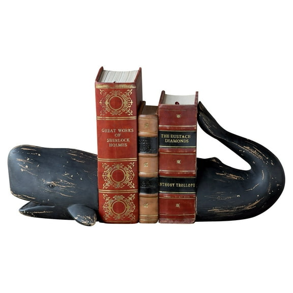 Creative Co-Op Resin Whale Bookends