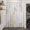 thumbnail image 3 of Xipuska Coastal Shower Curtain - Water Repellent Fabric Shower Curtains Washable, Yellow-green Ocean Coral Starfish Jellyfish Decorative Polyester Cloth Bathroom Curtains Modern Bath Decor 72"x72", 3 of 6