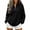 Black, variant on Women's Sweatshirt Long Sleeve Oversized Shirts Tunic Fall Casual Lightweight Zip up Tops with Pockets ,Size S-3XL