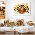 thumbnail image 4 of Designart Eyes with Fire - Animal Throw Pillow - 16x16, 4 of 5