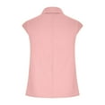thumbnail image 4 of Linen Sleeveless Shirts for Women Cotton Collared V Neck Solid Tank Top Casual Summer Outfits Dressy Casual Basic Tees Trendy Clothes, 4 of 5