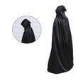 thumbnail image 4 of Rohuuque Women's and Men's Hooded Cloak Gothic Long Lightweight Cape Medieval Cloak Themed Party and Performance Wear Black, 4 of 4