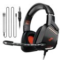 thumbnail image 1 of Auriculares para juegos Plextone Auriculares con micrófono sensibles Transpirables para colocar sobre los oídos, Negro Guardurnaity EL4726-01B, 1 of 2
