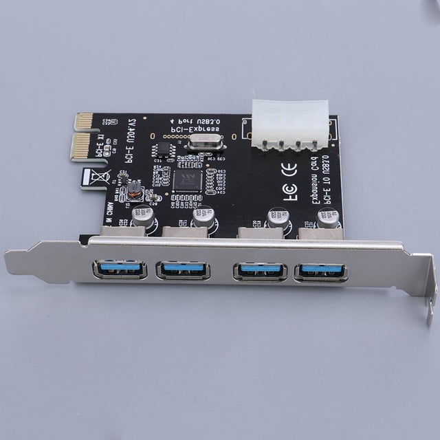 de Expansión Del Adaptador de Concentrador USB 3.0 -E 4 Puertos USB perfke Adaptador PCI E a 4 PCI
