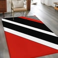 thumbnail image 3 of Red Black Stripe Area Rug 4x6 Washable Rug Non Slip Geometric Simple Color Line Large Area Rug Indoor Floor Carpet for Entryway Bedroom Kitchen Living Room Home Office Dining Room Nursery, 3 of 8