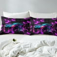 thumbnail image 4 of Erosebridal Racing Car Bed Sheets Set Queen Size,Geometric Honeycomb Bedding Sets Queen Size,Black Purple Bed Sheets Queen,Super Cozy Sport Room Decoration,4-Piece, 4 of 7