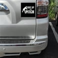 thumbnail image 2 of DistinctInk Custom Bumper Sticker - 8" x 8" Decorative Decal - Black Background - Shut Up & Pitch Baseball, 2 of 2