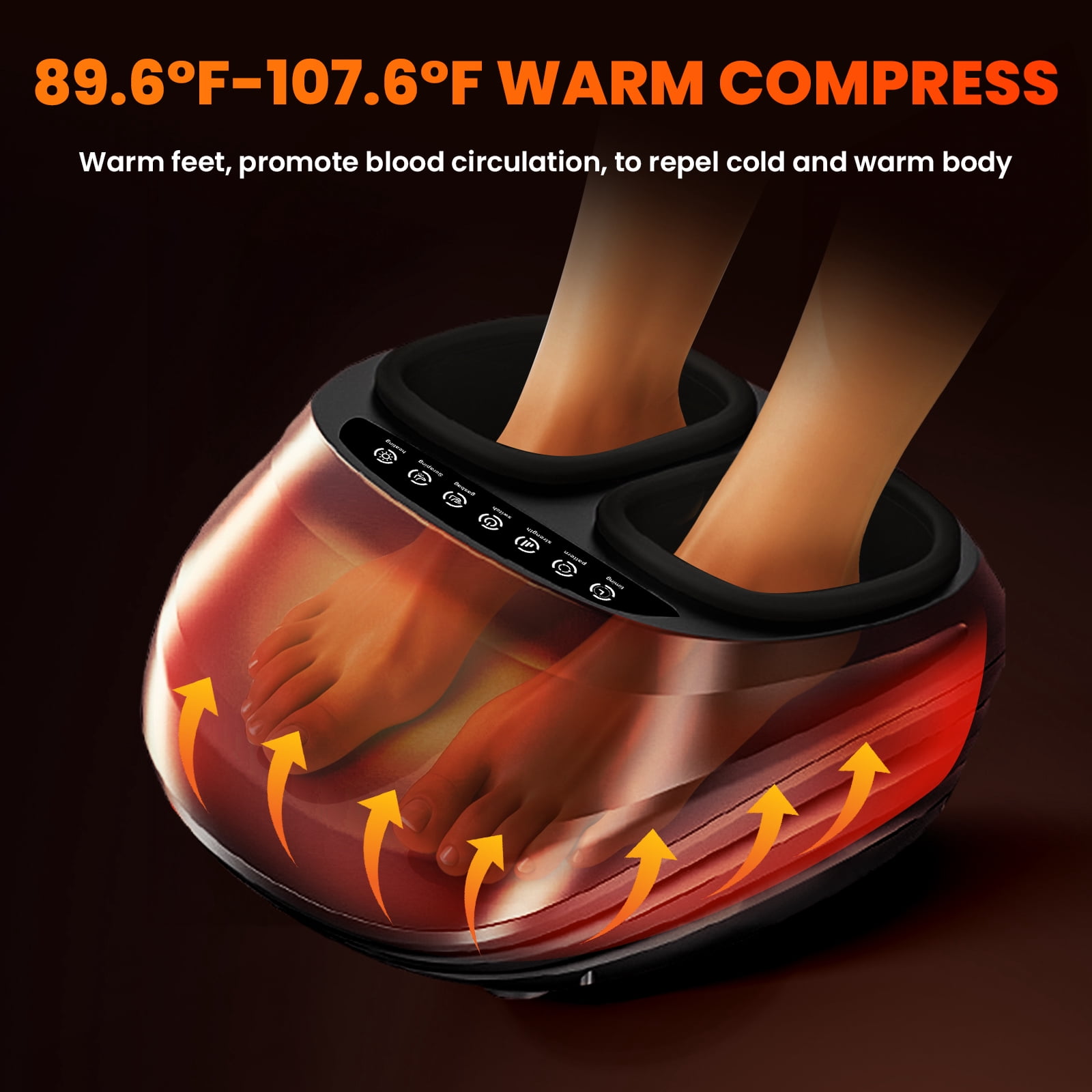 SZRSTH Shiatsu Foot Massager, Heated Kneading Gift for Women, Size 11