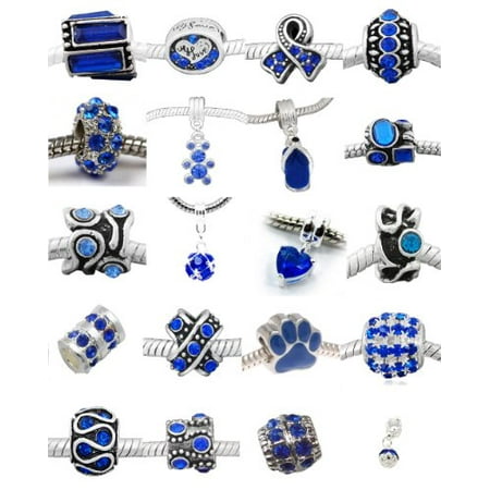 Ten 10 Of Orted Shades Dark Blue Crystal Rhinestone Charm Ten 10 Of Orted Shades Dark Blue Crystal Rhinestone Charm Beads Compatible