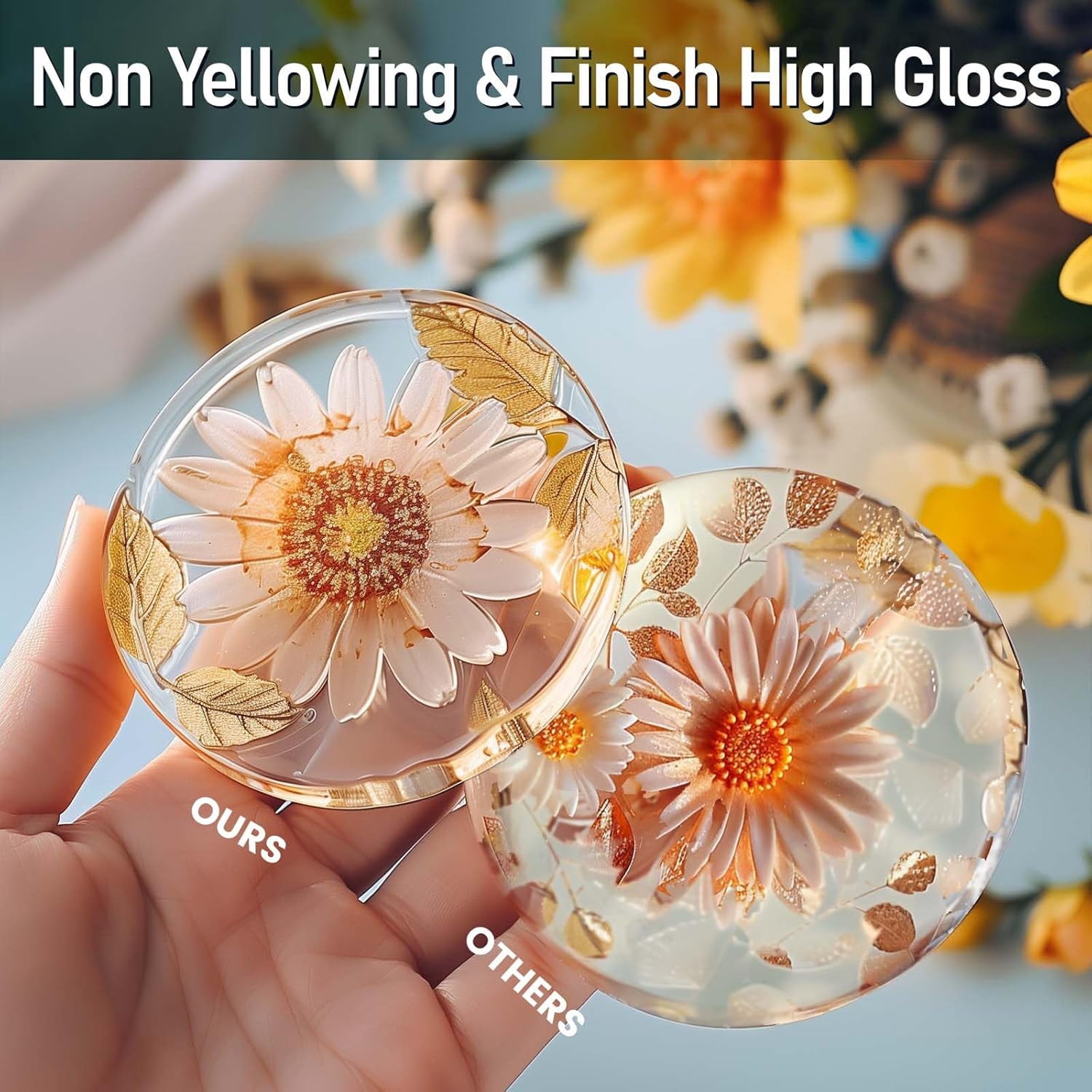 Epoxy Resin 156OZ With 4color powder, Newly Formulated Crystal Clear Epoxy Resin, Strong, Bubble-Free, Anti-Yellowing Art Resin That, Suitable for Casting, DIY, Molds, Jewelry, Easy to Mix 1:1 Ratio