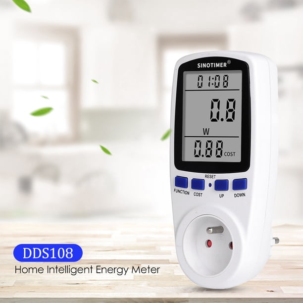 Enchufe Medidor de potencia Analizador de electricidad Monitor Voltaje Vatímetro (FR) Wdftyju Libre de BPA
