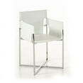 thumbnail image 2 of HomeRoots Furniture Modern White Eco-Leather Dining Chair (284246), 2 of 3