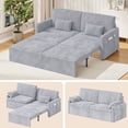 thumbnail image 2 of 78.7” Oversized Corduroy Sofa Couch, 6-in-1 Multi-Functional Convertible Furniture with Independent Telescopic Seats, Space-Efficient Home Decor for Indoor Living & Sleeping Area,Grey, 2 of 11