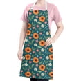 thumbnail image 5 of Pioneer Flower Floral Print Pattern Apron for Women and Men, Cotton Linen Waterproof with Pockets, Adjustable, 33x27 Inch for Kitchen, Gardening, BBQ, Salon, 5 of 6