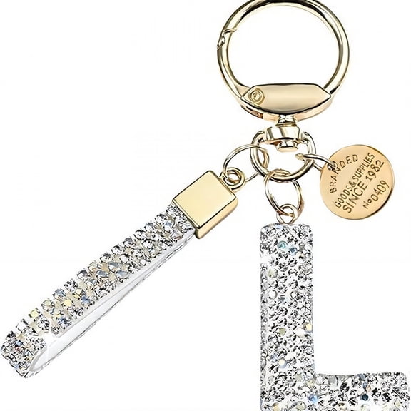 DESIGNICE 2026 New Purse Charms Alphabet Layout Purse Charms Diamond Inlay Design Purse Charms for Handbags for Office Travel Party School L