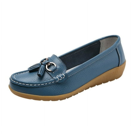 

Women s Moccasin Flats Soft Sole Leather Slip On Shoes Breathable Comfort Shoes