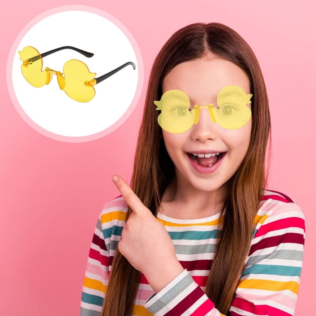 YAOBAMM Boys Sunglasses Children Sunglasses Duckling Shape Translucent UV Block Sunlight Eye Protection Photo Prop Girls Vacation Summer Beach