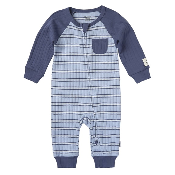 Gerber Baby Boy 1pc Long Sleeve Romper, Sizes (Newborn - 24 Months)