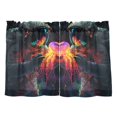 thumbnail image 7 of Yayeee Kitchen Curtains Tier Pair Light Filtering 27"x24" Rod Pocket Short Cafe Window Panel, Black Astronaut, 7 of 7
