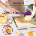 thumbnail image 5 of U-Taste 600°F High Heat Resistant Silicone Spatula Set of 3, BPA-Free Food Grade Kitchen Cooking Baking Mixing One Piece Seamless Flexible Rubber Scraper for Nonstick Cookware (Purple), 5 of 10