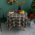 thumbnail image 2 of Halloween Decorations Inflatable Christmas Tablecloth Retro Plaid Tablecloth Round Fabric Table Cover Outdoor Picnic Blanket Festival Wedding Christmas Dining Table Mat, 2 of 9