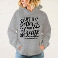 thumbnail image 1 of Nueva moda La vida es mejor en un crucero Sudadera con capucha estampada Unisex Otoño e Invierno Sudadera deportiva suelta Sudadera con capucha Casual Top, 1 of 4