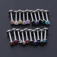 thumbnail image 3 of ZS 20Pcs/Set Crystal Lip Piercing Medusa Monroe Labret Rings Cartilage Helix Piercing, 3 of 4