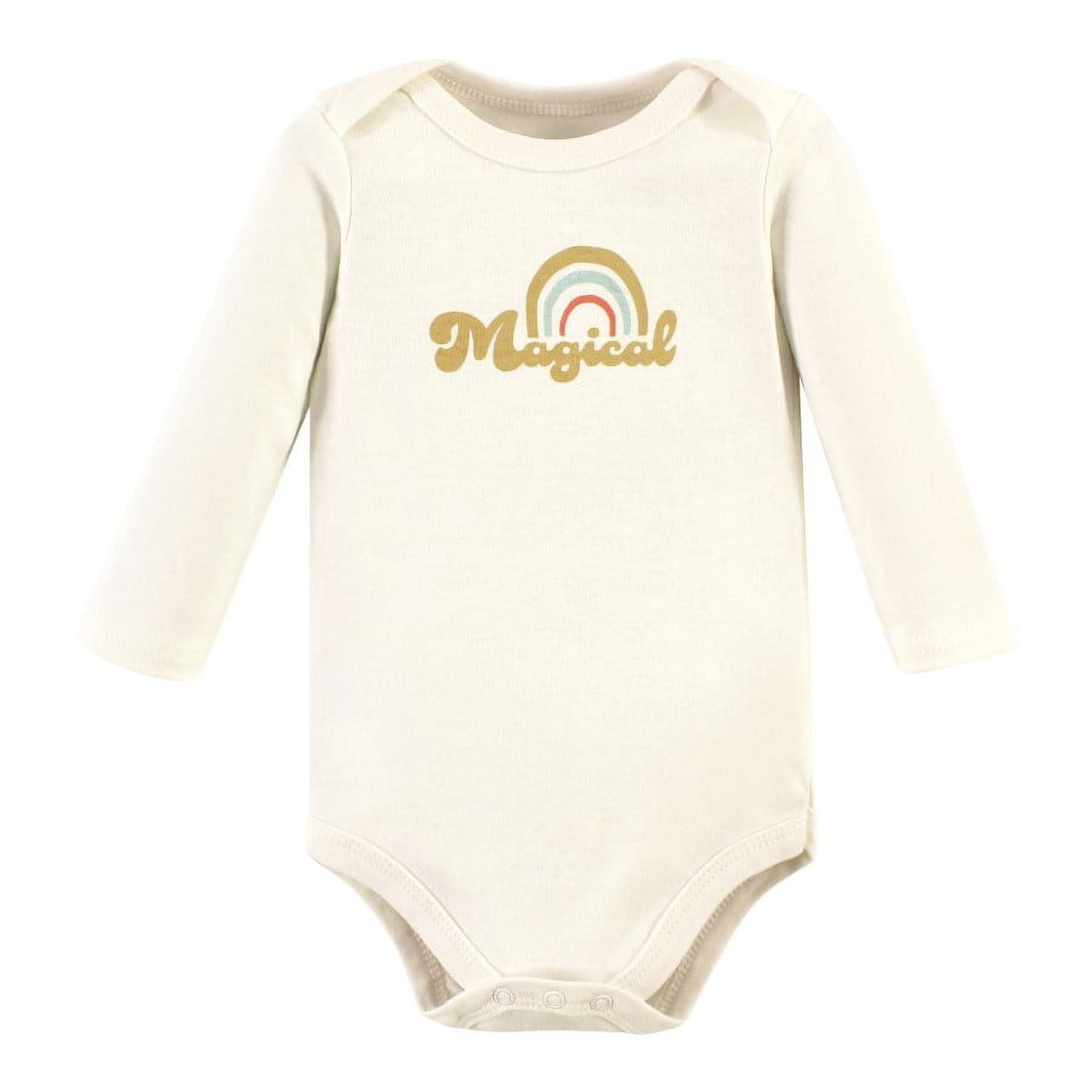 Hudson Baby Girl Long Sleeve Bodysuits and Pants Magical Rainbow Orange (Preemie)