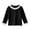 Black, variant on ZyeKqe Cute Tops for Girls Lace Eyelet Ruffled Crewneck Ribbed Knit Long Sleeve Shirts Casual Blouse for Little Girls