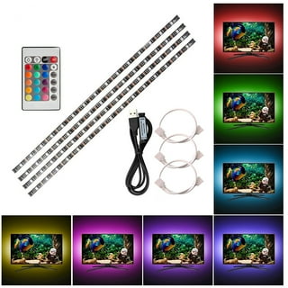 LED TV USB Backlight Kit Computer RGB LED Light Strip TV Background Lights  4x 