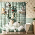 thumbnail image 5 of Aufmer Household Bathroom Essential Dinosaur Pattern Shower Curtain Waterproof Isolation Partition Stylish Decorative Barrier For Bathroom Bathtub Private Space Protection(with 12×Hook), 5 of 5